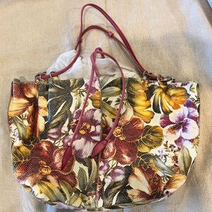 Roberta Gandolfi floral bucket bag large